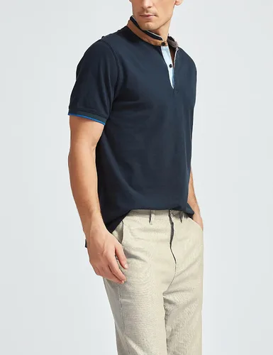 Miniatura 4 de GAVIN BLEU Polo de manga corta con cuello en V para hombre