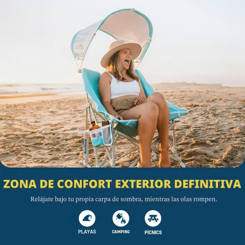 Miniatura 3 de GCI Outdoor Waterside Pod Rocker - Mecedora para exteriores con toldo parasol