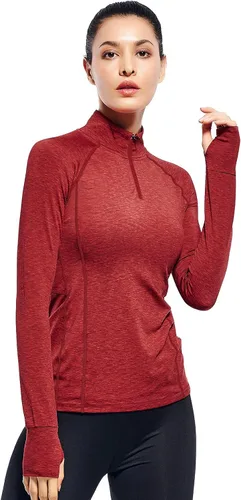 Miniatura 2 de Camiseta de entrenamiento de manga larga con cremallera de 14 para mujer