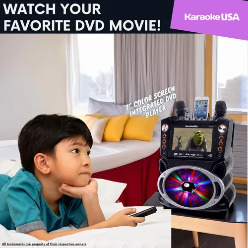Miniatura 4 de Karaoke USA Sistema de karaoke portable GF839, color negro, talla única