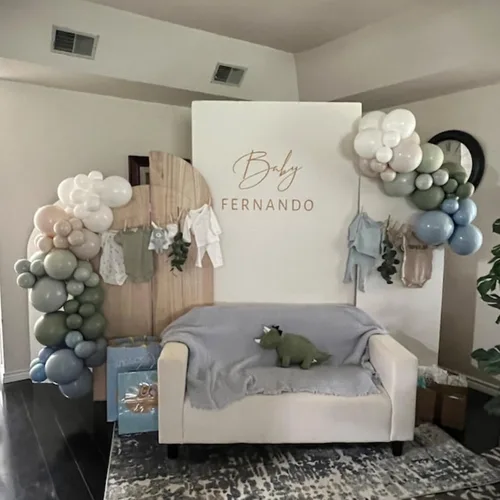 Miniatura 5 de Guirnalda de Globos Verde Azul Polvoriento – Globos de Doble Relleno Azul Bebé Verde Salvia Blanco Nude para Kit de Arco de Globos de Oso – Perfecto