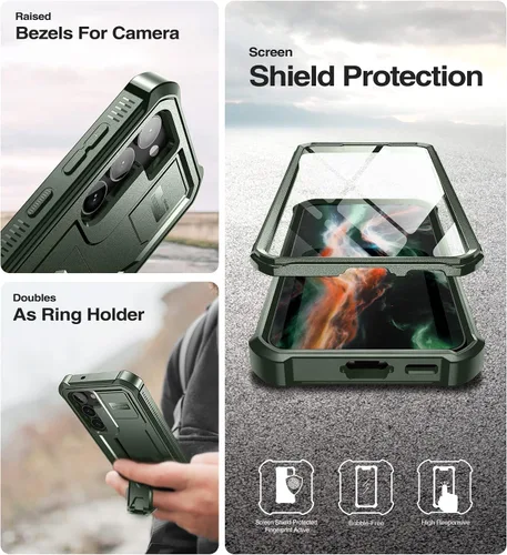 Miniatura 7 de Dexnor Funda de cuerpo completo para Samsung Galaxy S23 Plus 5G/6.6 pulgadas, marco frontal extra, protección de grado militar, protector