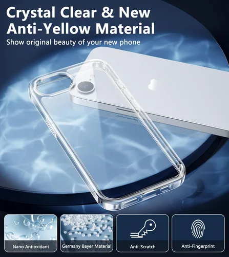 Miniatura 1524 de FNTCASE Funda para iPhone 13 Pro-Max: Fundas magnéticas transparentes compatibles con Magsafe Slim anti amarillamiento protección contra caídas