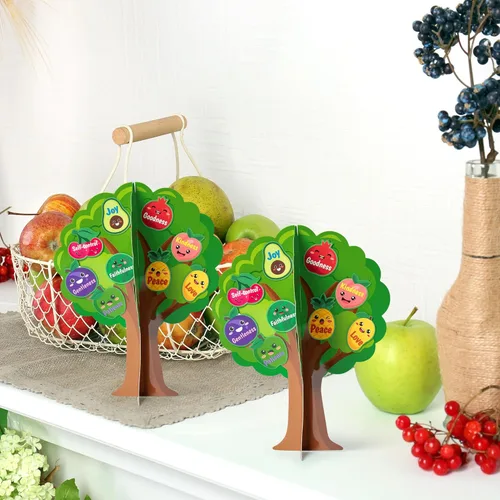 Miniatura 5 de Aginc Berry Juego de 16 recortes de árboles frutales de la Biblia, haz tu propio árbol de frutas con detalles bíblicos, árbol de frutas cristiano