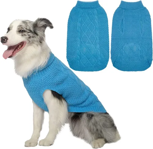 Miniatura 52 de Mihachi Suéteres para Perros Pequeños y Medianos Niña o Niño, Camisa Cálida y Suave para Perros, Abrigo para Perros para Clima Frío con Cuello