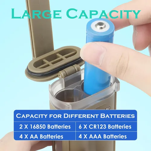 Miniatura 4 de Caja de almacenamiento de batería 2 agujeros impermeable para baterías 18650/AA/AAA/CR123