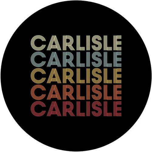 Miniatura 3 de Carlisle Kentucky Carlisle KY Retro Vintage Texto PopSockets PopGrip intercambiable