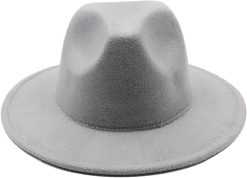 Miniatura 3 de Sombrero clásico de ala ancha para niños, sombrero de fieltro Panamá para niños y niñas Rojo vino