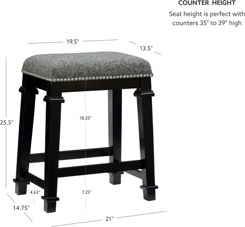 Miniatura 3 de Linon Taburete Negro