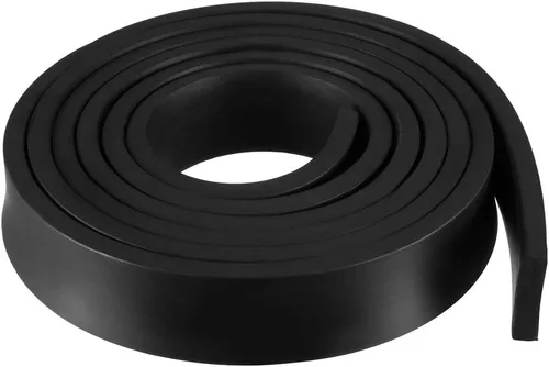 Miniatura 58 de uxcell Tira de sello de goma rectangular maciza, 0.197 in de ancho, 0.118 in de grosor, 3.3 ft de largo, color negro
