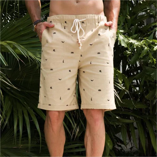 Miniatura 3 de Boisouey - Pantalones cortos de verano para hombre, de lino, estilo informal