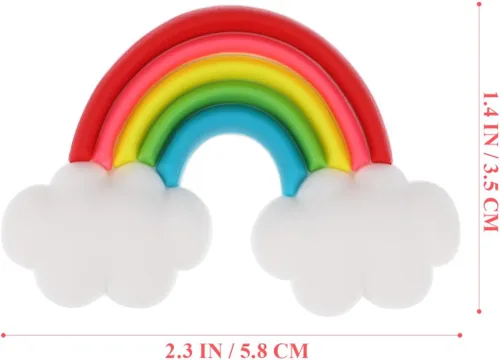 Miniatura 5 de DOITOOL 5 imanes de arco iris para nevera, arco iris, imanes de nevera, calcomanías magnéticas para refrigerador para nevera, casillero, pizarra