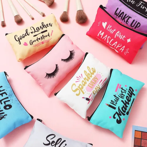 Miniatura 6 de Reginary 20 piezas de regalos inspiradores de Navidad al por mayor para mujeres, bolsa de cosméticos, bolsa de maquillaje con cremallera