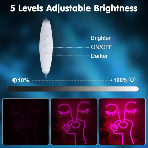 Miniatura 3 de Divertidos letreros de neón de mal olor para decoración de pared, luz de neón LED para baño, regalos de fiesta de cumpleaños de Navidad