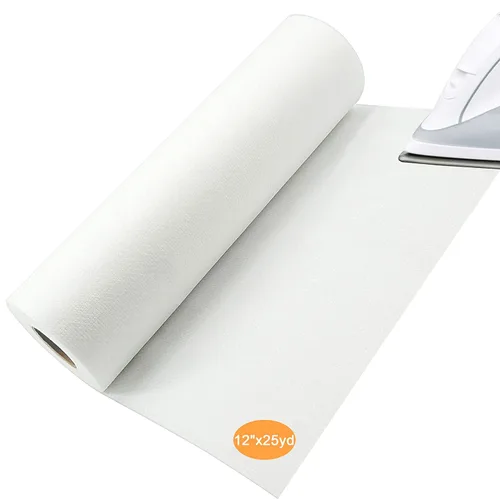 Miniatura 7 de New Brothread - Estabilizador de bordado desprendible para máquina de coser, con hierro fundible, recortado, 12" x 25 yardas de rollo - Peso mediano