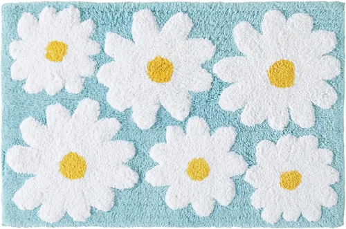 Miniatura 7 de Jessica Simpson Alfombra de baño de algodón, alfombra de baño de alta calidad, decoración lavable a máquina, 20 x 32 pulgadas, bonito trasero, gris