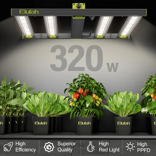 Miniatura 8 de NHI3200 Luces LED de Cultivo de 320W, Lámpara LED de Cultivo Comercial de Espectro Completo Estilo Barra para Plantas de Interior, Cadena Margarita