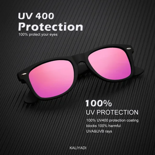 Miniatura 4 de KALIYADI - Lentes de sol polarizados unisex, acabado mate, lentes de espejo de color, bloqueo ultravioleta (paquete de 3unidades)