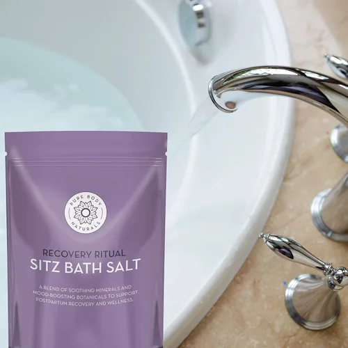 Miniatura 5 de Pure Body Naturals Sal de baño Sitz – Cuidado posparto y comodidad para hemorroides – Remojo natural para cuidado personal y hemorroides, esenciales