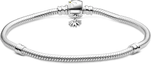 Miniatura 3 de PANDORA Moments - Pulsera de plata de ley 925 con cierre de margarita