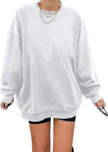 Dokotoo Sudaderas tipo túnica largas con cuello redondo y estilo vintage para mujer