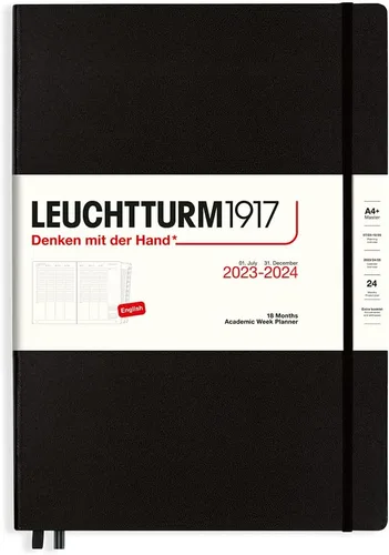 Miniatura 5 de LEUCHTTURM1917 - Planificador de semana académica de 18 meses, tapa dura, tamaño mediano A5, julio de 2023 - diciembre de 2024, inglés, tapa dura