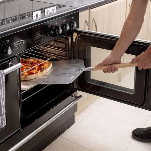 Miniatura 4 de Hans Grill - Piedra para pizza PRO XL, piedra para hornear para pizzas para uso en horno, parrilla o barbacoa, pala de pizza de aluminio anodizado