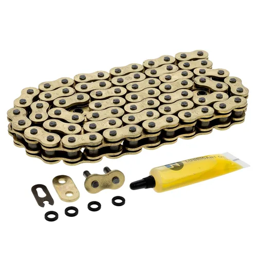 Miniatura 19 de Niche - Cadena de transmisión prémium sin junta tórica de alta resistencia con enlace maestro para motocicletas y ATVs 520V-X, Gris