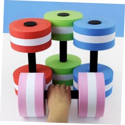 Miniatura 8 de Happyyami 2 mancuernas flotantes para aeróbic acuático, pesas de natación Eva, para hombres y mujeres, agarre ergonómico para entrenamiento