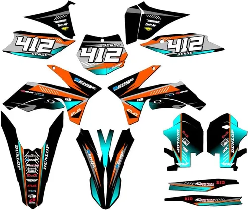Miniatura 6 de Kit de base gráfica SXF Surge Black Senge 2011-2012 compatible con KTM