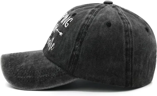 Miniatura 5 de Gorra de béisbol bordada para acampar con texto en inglés "Don't Care", ajustable, para mujeres y hombres