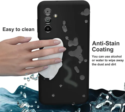 Miniatura 5 de Funda para Galaxy A13 5G de 6.5 pulgadas, silicona líquida suave protectora y forro de microfibra antiarañazos, a prueba de golpes, compatible