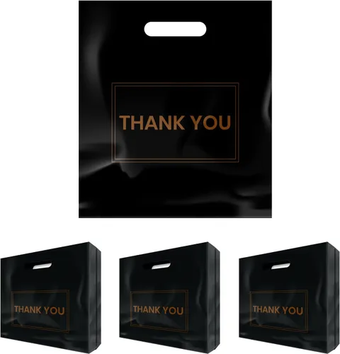 Miniatura 6 de 100 bolsas de plástico reutilizables para mercancía de 16 x 18 pulgadas, para tiendas, boutiques, fiestas, regalos, ropa y más, bolsas de plástico