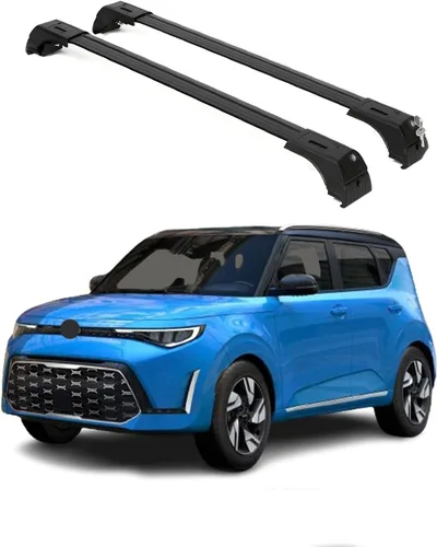 Miniatura 9 de ERKUL Barras transversales de techo para Kia Soul 2014-2019 Barras transversales de aluminio Aero mejoradas con bloqueo antirrobo para techo