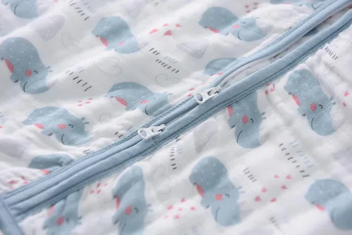 Miniatura 7 de TADO MUSLIN Saco de dormir para bebé de 0 a 6 meses, manta para bebés 100% algodón orgánico con cremallera de 2 vías YKK 0.5 TOG Sacos de dormir