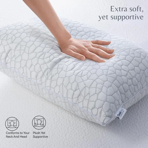 Miniatura 2 de Cool Gel Almohada refrescante para personas que duermen con calor, almohadas de espuma viscoelástica trituradas de tamaño estándar para dormir