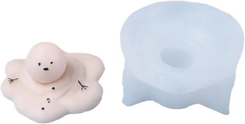 LIANXUE Molde de silicona para derretir nieve de Navidad 3D Vela Aromaterapias Jabón Hacer Molde Chocolate Candy Decoración Herramienta de Silicona