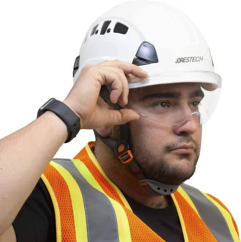 Miniatura 5 de JORESTECH Protector integral retráctil deslizante para protección ocular montada en casco PPE (transparente)