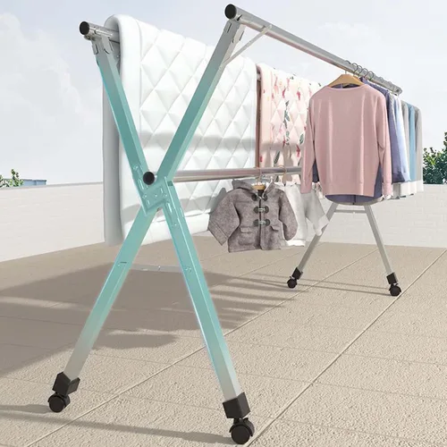 Miniatura 3 de This Clothes Drying Rack Heavy Duty Outdoor, Adjustable and Foldable Space Saving Laundry Drying Rack, Stainless Steel Laundry Garment Dryer