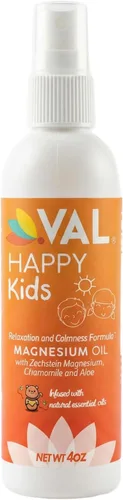 VAL Spray de aceite de magnesio para niños, calma natural a la hora de acostarse y apoyar el estado de ánimo, magnesio Zechstein, manzanilla y aloe,
