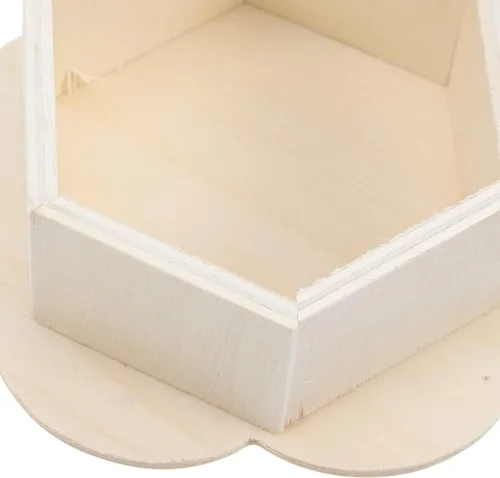 Miniatura 8 de iplusmile Caja de madera Caja de madera 3 piezas Caja de joyería de madera sin terminar con forma de flor, caja organizadora de almacenamiento