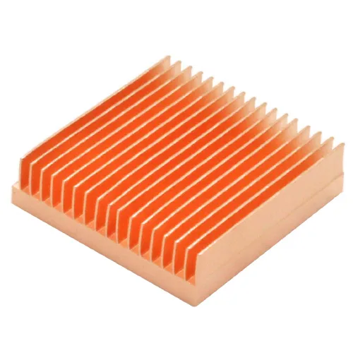 Miniatura 5 de Disipador de calor de cobre puro de 0.98 x 0.98 x 0.28 pulgadas/0.984 in x 0.984 in x 0.276 in, disipador de calor de aleta para impresora