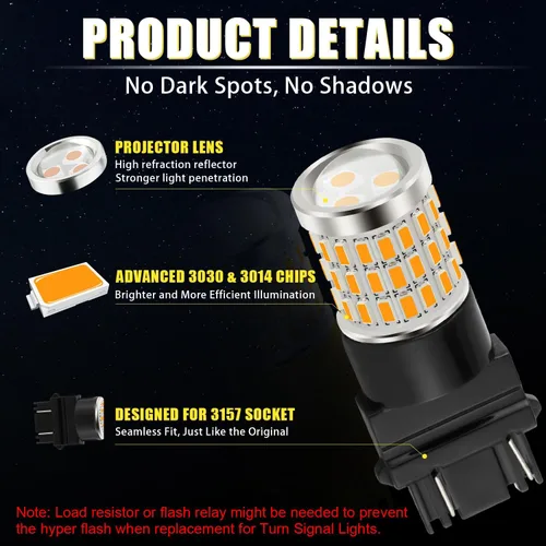 Miniatura 6 de Bombillas LED iBrightstar super brillantes de 9-30 V, de baja potencia 3156 3157 3057 4157 con reemplazo de proyectos para encender luces de señal