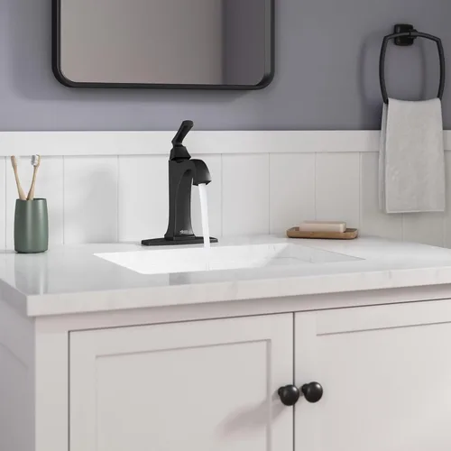 Miniatura 2 de American Standard 7426101.243 Belmeade - Grifo de baño monomando, 1.2 GPM, negro mate