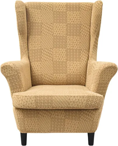 Miniatura 32 de Eco-Ancheng Funda para silla Wingback, 2 piezas, respaldo de ala, fundas de elastano para sillón con respaldo de ala, fundas para sillón con parte