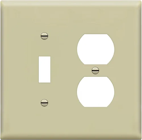 Miniatura 22 de Enerlites placas para combinación de apagador de pared, tamaño estándar, de policarbonato irrompible, color blanco, Blanco, 1