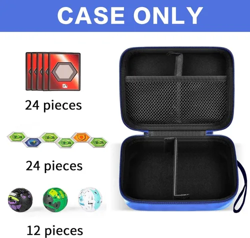 Miniatura 3 de Funda compatible con Bakugan para Baku Gear Pack, organizador de juguetes, almacenamiento para tarjetas Bakucores y figuras de acción ultra Azul