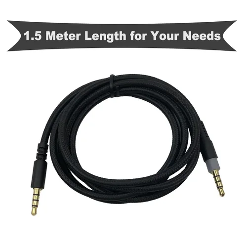 Miniatura 5 de Cable de audio de repuesto compatible con Kingston Hyperx Cloud Alpha para Hyper X Cloud Mix, para auriculares Logitech G933, G633
