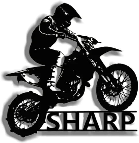 Letrero de metal personalizado para motocicleta, arte de pared de metal para motocicleta, letreros de nombre de motociclista personalizados para
