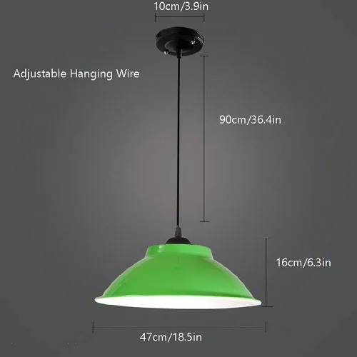 Miniatura 4 de Lámpara colgante amarilla estilo simple iluminación colgante en diseño colorido elegante pantalla de lámpara, accesorios industriales modernos